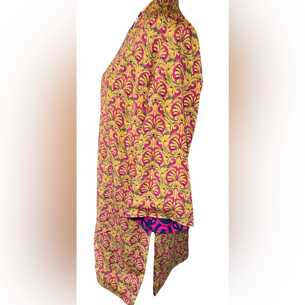 Chico’s Reversible Kimono Jacket NWT Size 1 Open Front Lightweight Duster - Picture 10 of 14